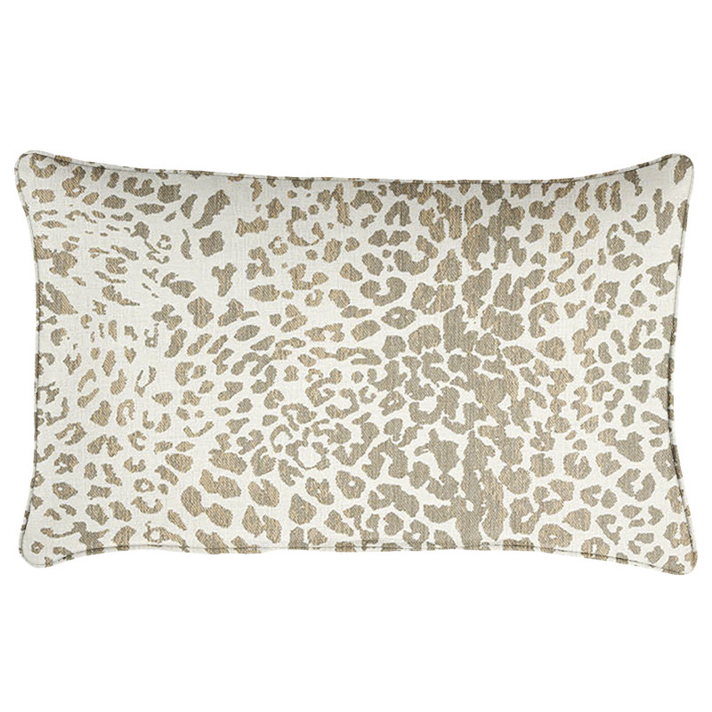 Animal Print Sunbrella® Outdoor Reversible Throw Pillow, Tan, 13" H x 20" W