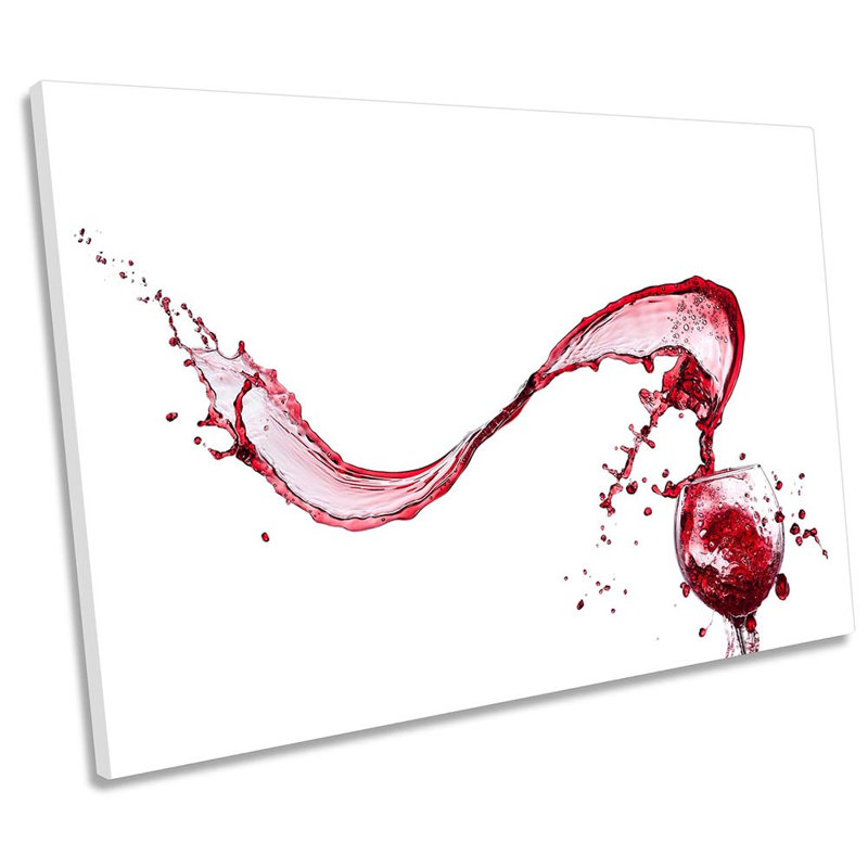 Wine Kitchen Splash Glass - Wrapped Canvas Print, 81.3cm H x 121.9cm W 
