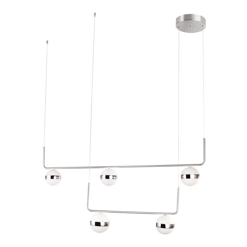 Viens 5 - Light Nickel/Matt LED Cluster Pendant
