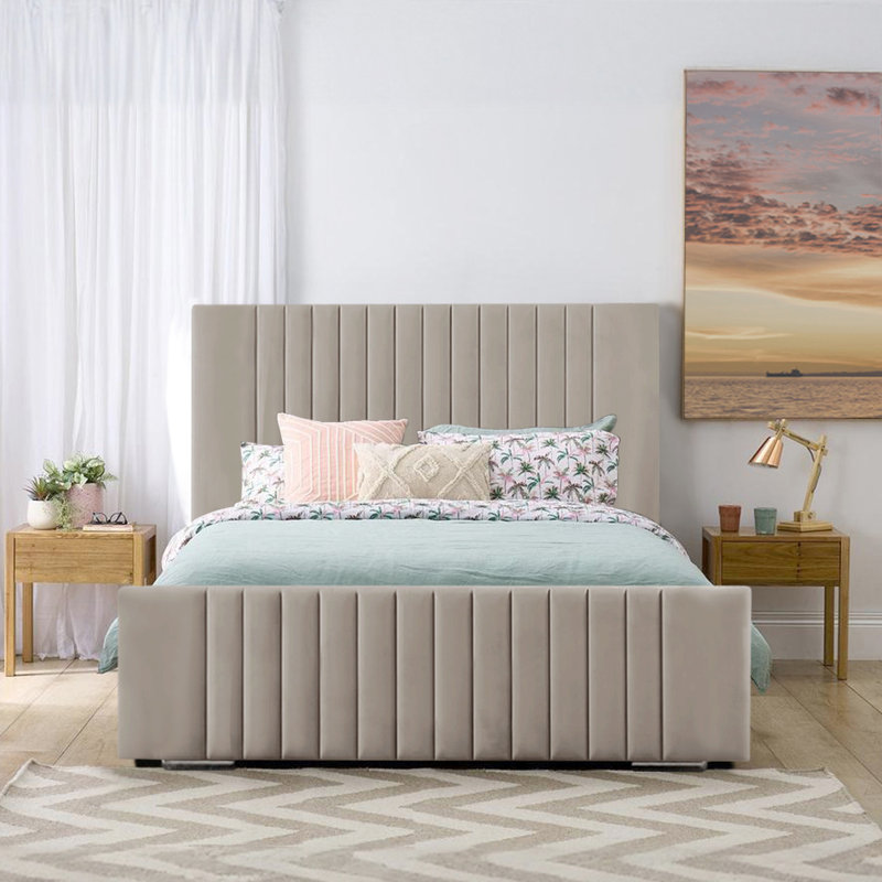 Aerys Upholstered Bed, Coffee, Double (4'6)