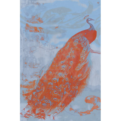 Pop Peacock I 1 Piece Wrapped Canvas Painting