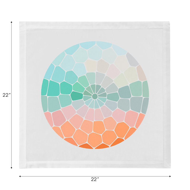 Mosaico Cotton Sateen Dinner Napkins, Portofino