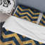 Ensemble de housse de couette Blue Gold Chevron Harmony I - Glam-109145541