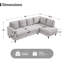 Canapé modulaire en L 95 po-605288891