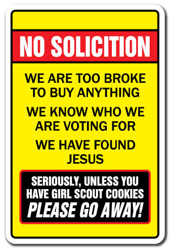 No Soliciting SIgn