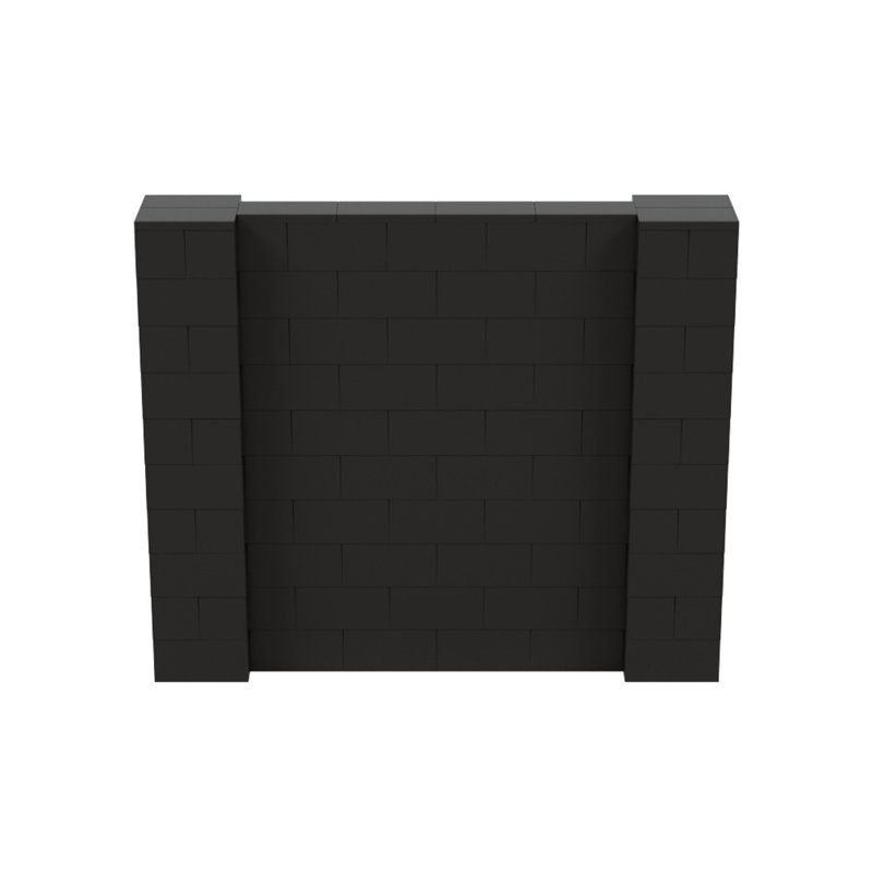 Ensemble mural de blocs géants 7 'T, H 60 po x l 72 po x P 12 po, Noir