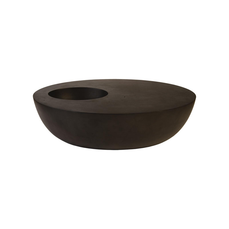 Table basse ovale, noir