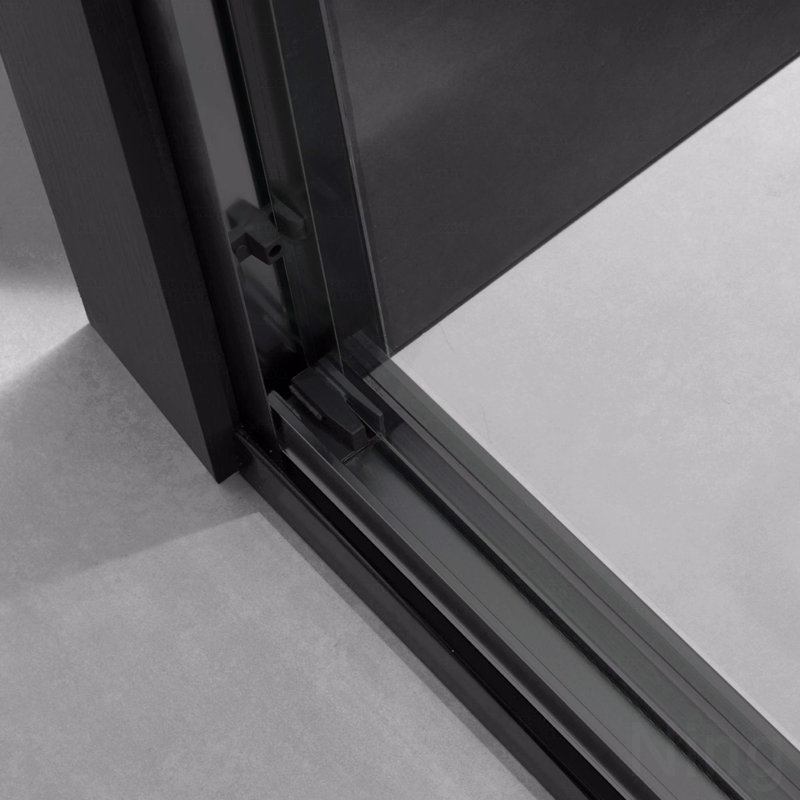 60'' W X 74'' H Door Sliding Opening Frameless Design Shower Door With 6Mm Tempered Glass, Matte Black