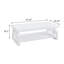 Table basse rectangulaire haute brillance blanche