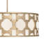 Lustre tambour 6 lumières à abat-jour Carter