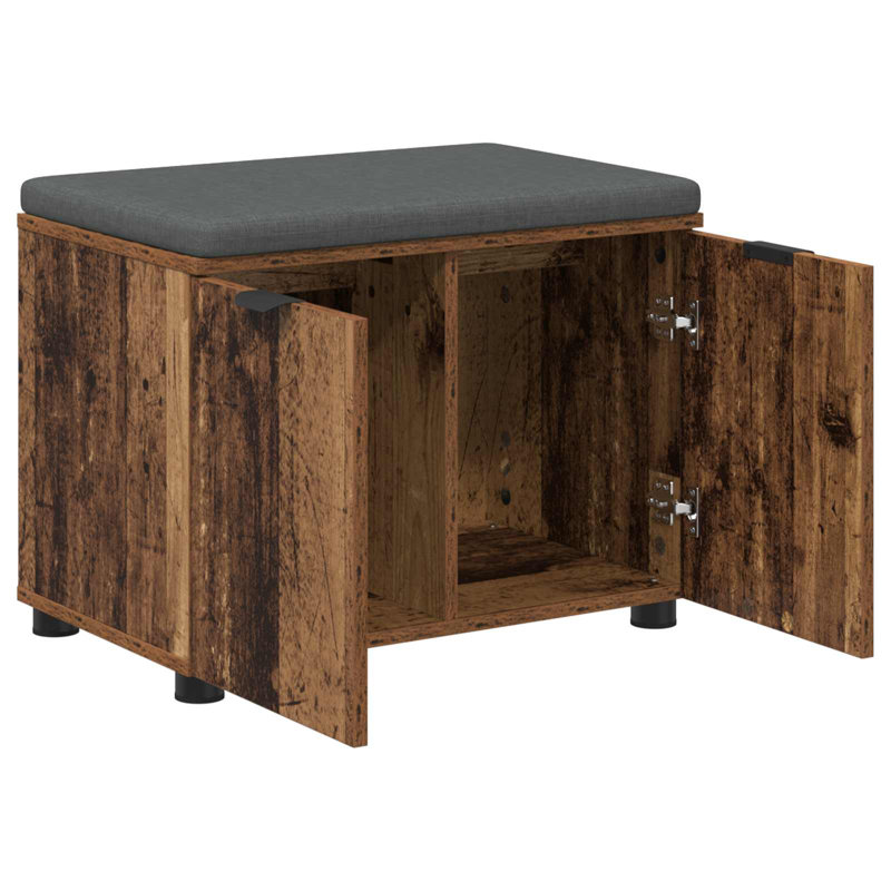 Storage Bench, 46cm H x 60cm W x 38cm D, Old Wood