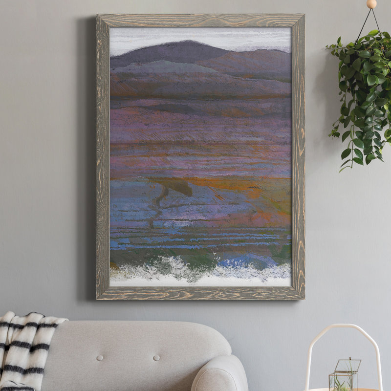 «Majestic Mountains II», peinture sur toile encadrée, H 24 po x l 18 po x P 1,5 po, Gris