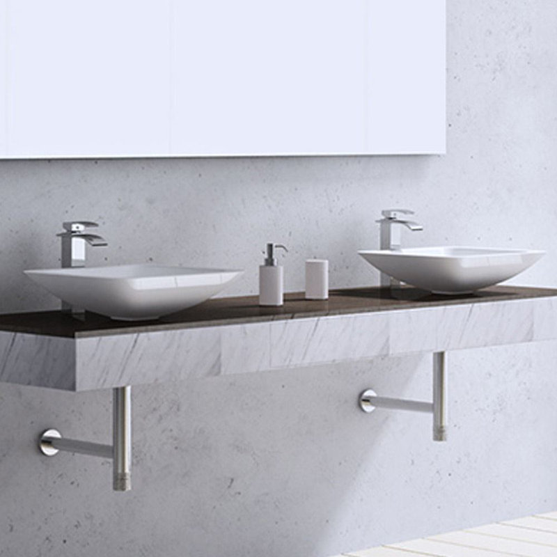 Durovin Bathrooms Natural Engineered Stone Rectangular Sink, 12cm H x 42.7cm W x 42.7cm D