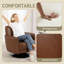 Faux Leather Swivel Armchair