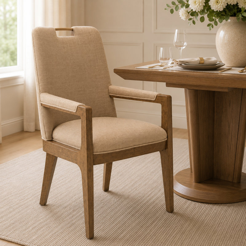 Portrait Dining Arm Chair - Toffee/Sienna Brown