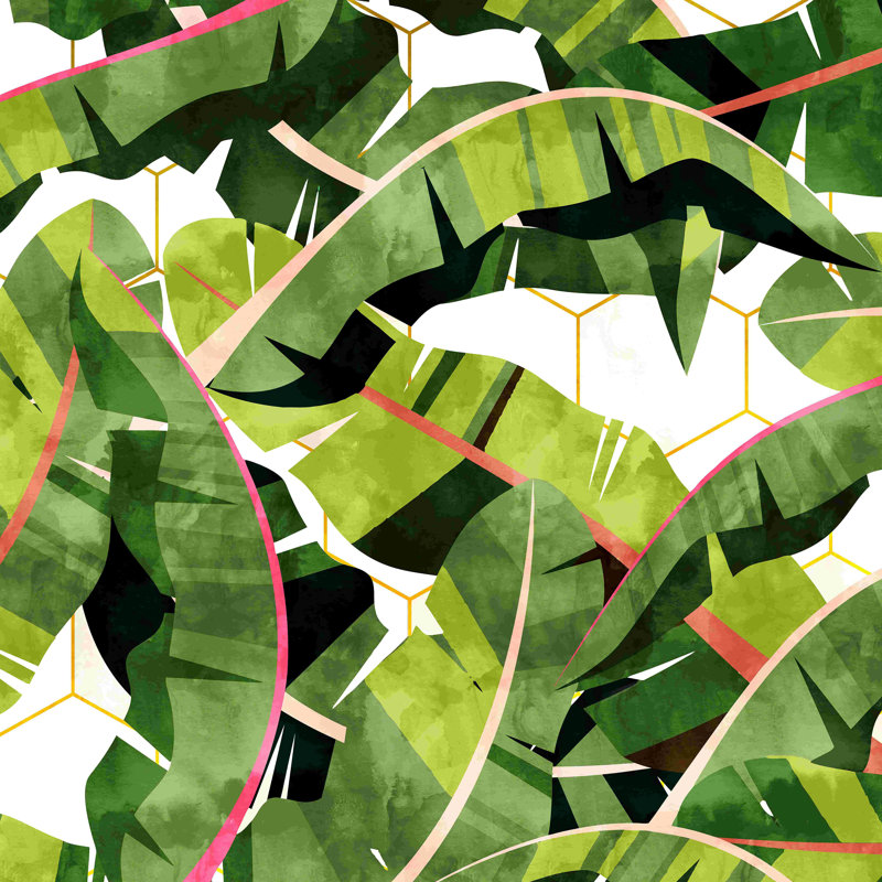 «Banana Leaf Salad», impression sur toile tendue, H 12 po x l 12 po