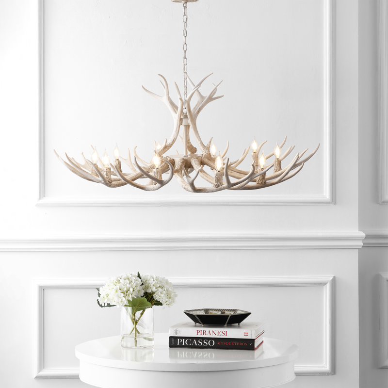 Lustre Rohrbach, H 20 po x l 49 po x P 49 po, Beige