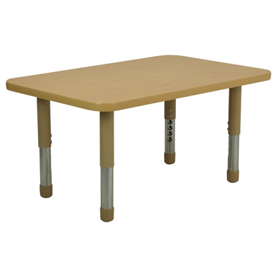 Rectangle T-Mold Activity Table with Adjustable Tiny Tot Legs