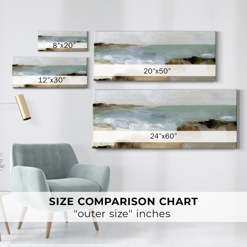 «Ocean Sigh III», reproduction sur toile, H 20 po x l 50 po x P 1,5 po