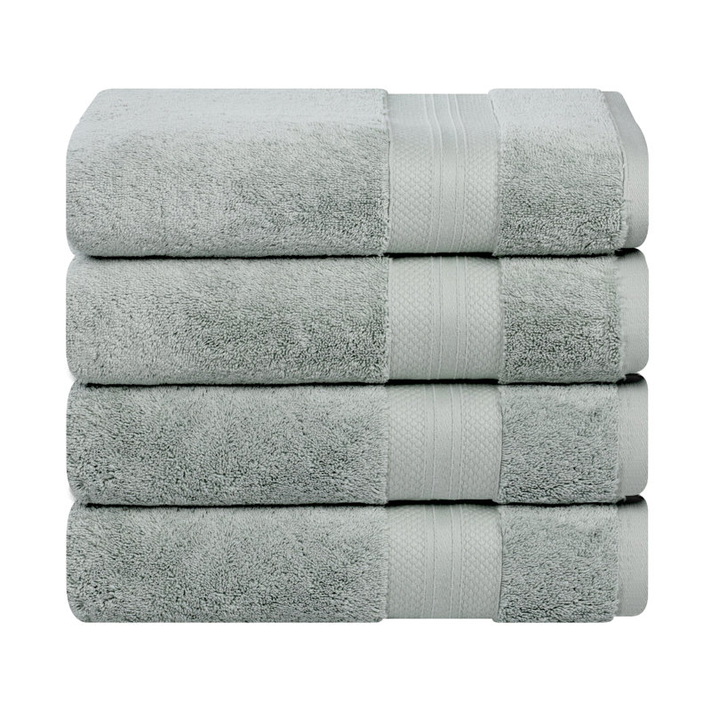 Aria 100% Turkish Cotton Heavyweight Absorbent Plush Bath Towel Set, Olive Green