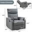 Fauteuil inclinable manuel pivotant et berçant de 31,9 po de largeur-1522483123