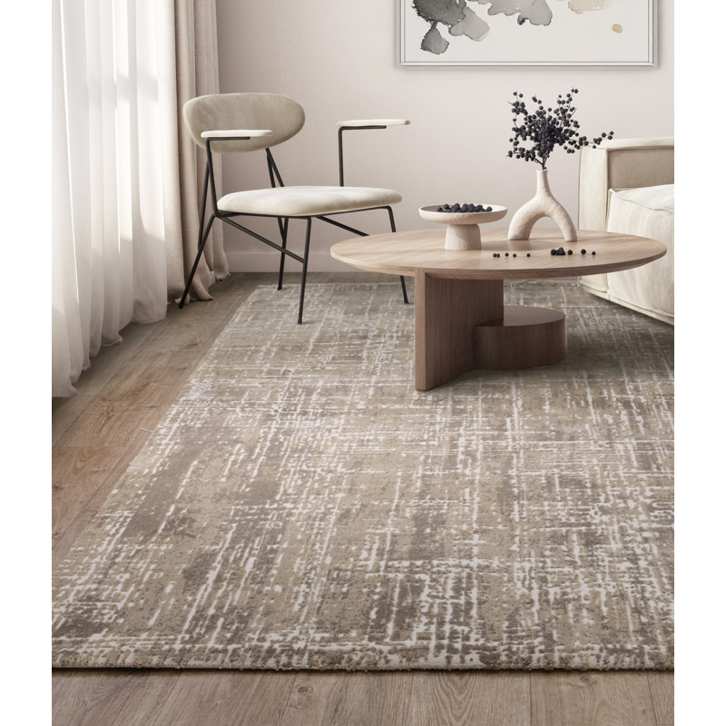 Abrienne Soft Modern Beige/Grey Rug, Rectangle 240 x 340cm