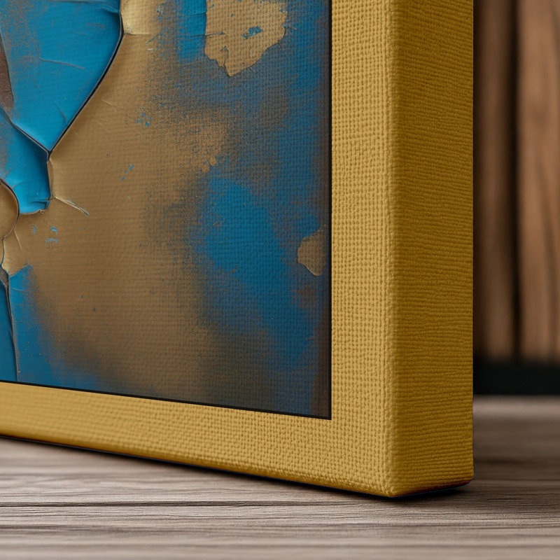 Layers of Decay Industrial - Wrapped Canvas, 24x16 - 61.0 x 40.6 cm, Ochre Border