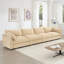 Très grand canapé pour 4 personnes à assise large et profonde, canapé à 4 places avec tiroir de rangement sous chaque siège, canapé surdimensionné à 4 places, chenille blé-1557587918