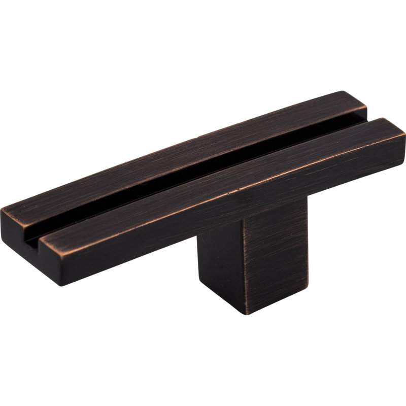 Inset Rail 2 5/8" Length Geometric Knob, Tuscan Bronze