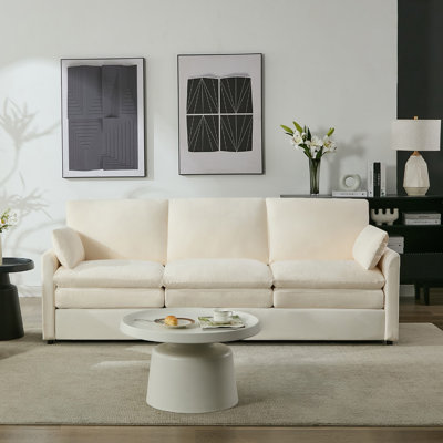 89'' W Luxury Chenille Upholstered Deep Seat Sofa