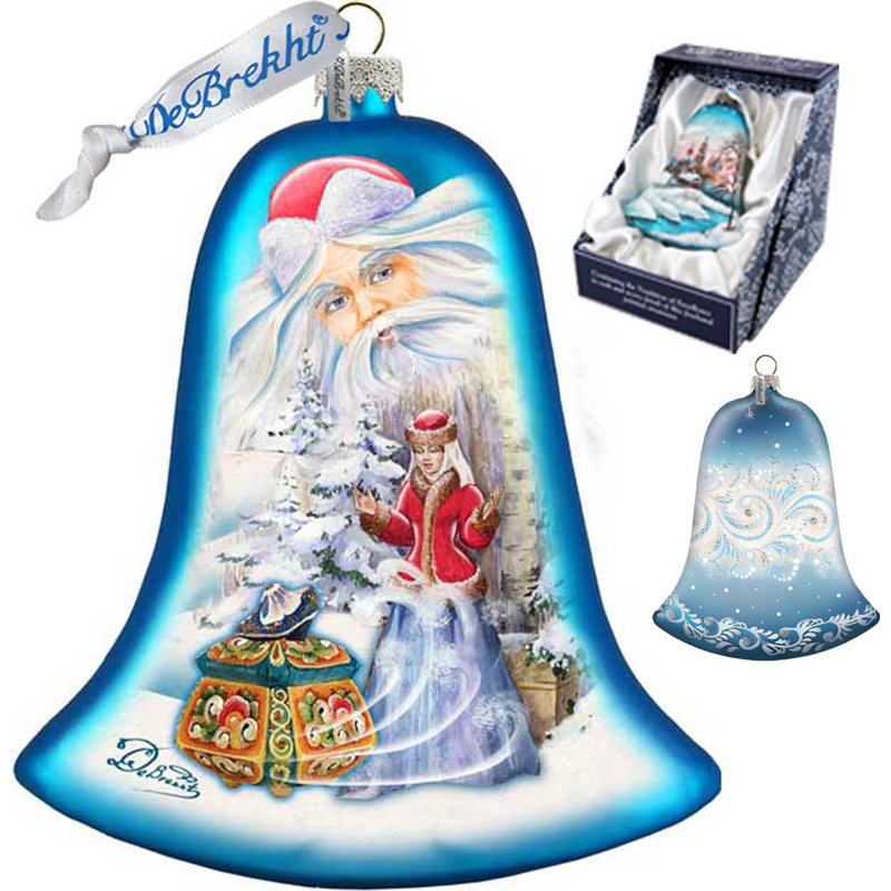 Holiday Splendor Santa Sleigh Bell Holiday Shaped Ornament, Father Frost Story