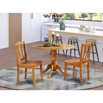Natural Oak Finish Solid Wood Top - Dining Room Set