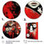 Beauté orientale rétro en rouge et noir I-739880059-739880060