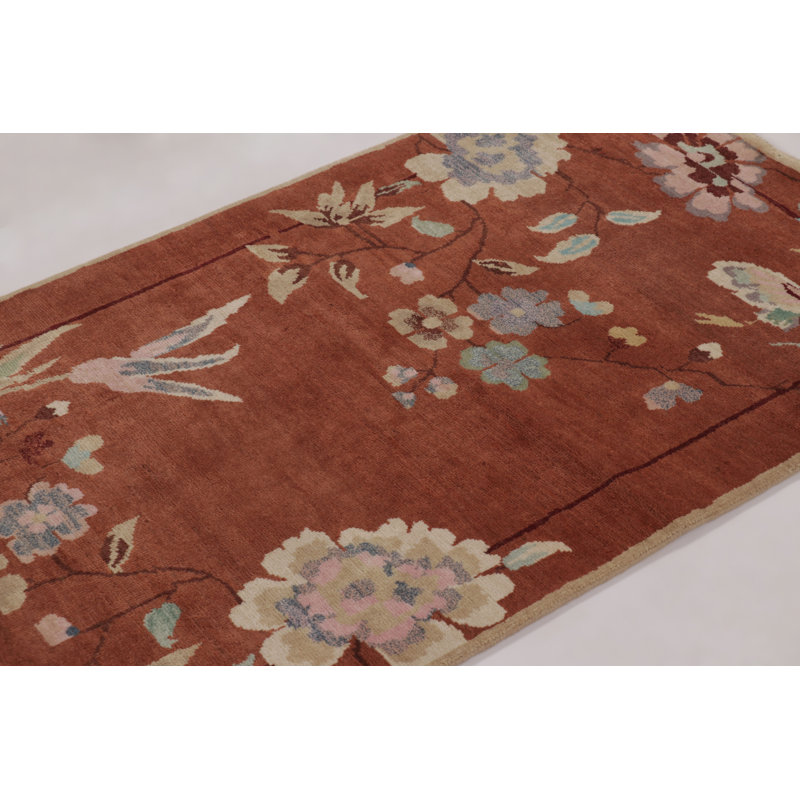 Art Deco One-of-a-Kind 3'x5' Hand Knotted Area Rug