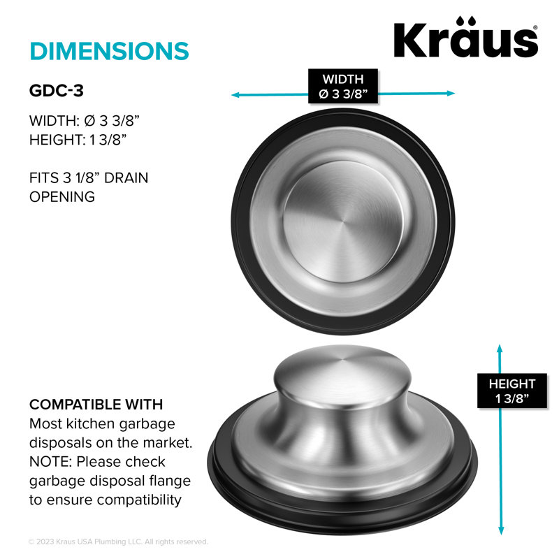 Bouchon universel pour évier de cuisine Kraus