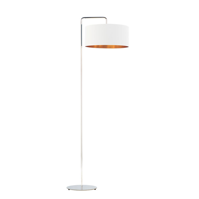 Ronneshia 156cm Task Floor Lamp, White, White