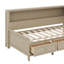 Lit de jour en bois avec tablettes et tiroirs de rangement-1136511323