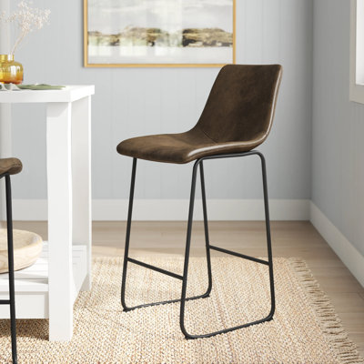 Erika Upholstered Counter Stool with Metal Frame