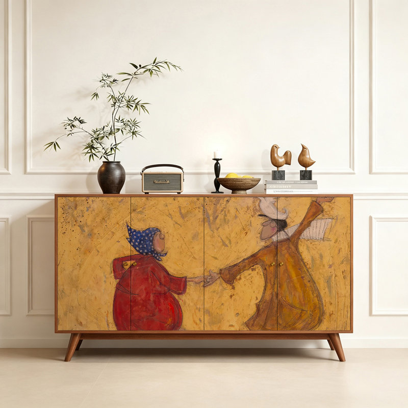 Retro style decorative universal sideboard cabinet