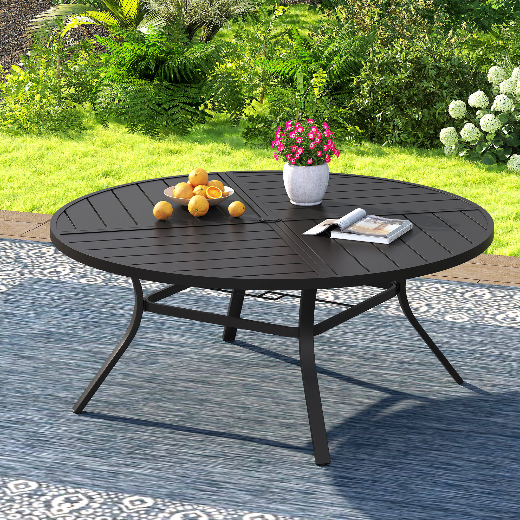 Lark Manor Patio Round Dining Table - Wayfair Canada