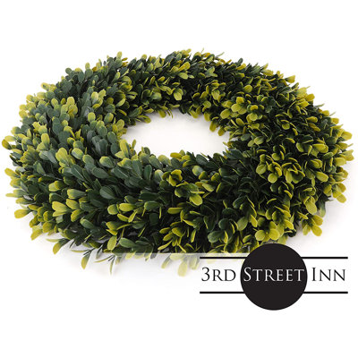 Faux Holly Plastic Wreath