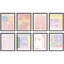 «Colorful Abstract Floral Botanical Flower Daisy Rose», impression sur papier 8 pièces-92573550-92573551