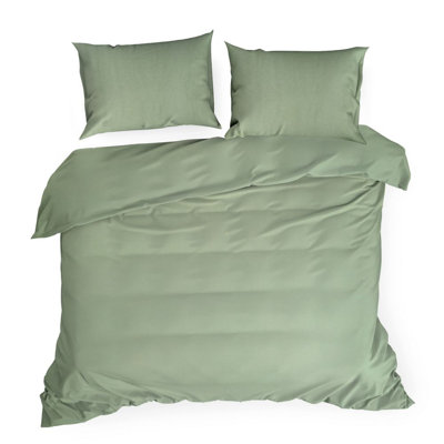 Solid Colour Duvet Cover with Pillowcases