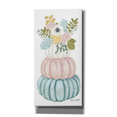 «Floral Pumpkins» par Sara Baker, toile, art mural