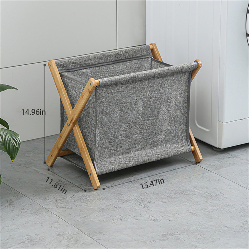 Fabric Laundry Hamper with Handles, 14.96" H x 15.74" W x 11.81" D