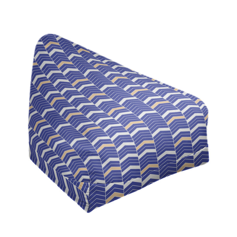 Fauteuil à billes standard &, H 38 po x L 42 po x P 29 po, Bleu / orange, Pas de bourre