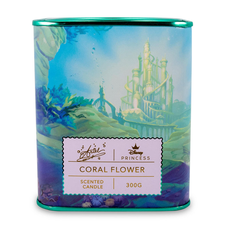Coral Flower Scented Designer Candle with Metal Holder