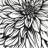 Dahlia Flower Outline Tablecloth - White Flowers for Home Decor