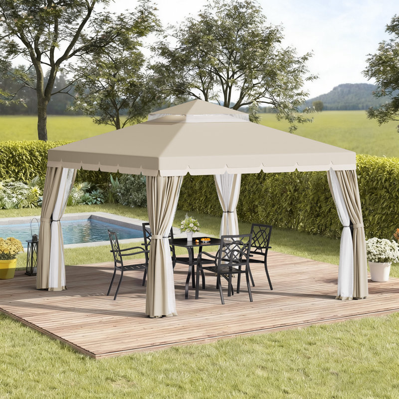 Garden 10 Ft. W x 10 Ft. D Aluminum Patio Gazebo