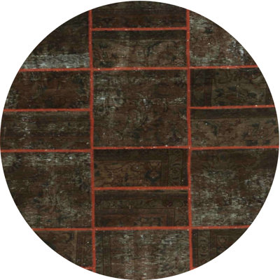 Tapis contemporain noir / rouge